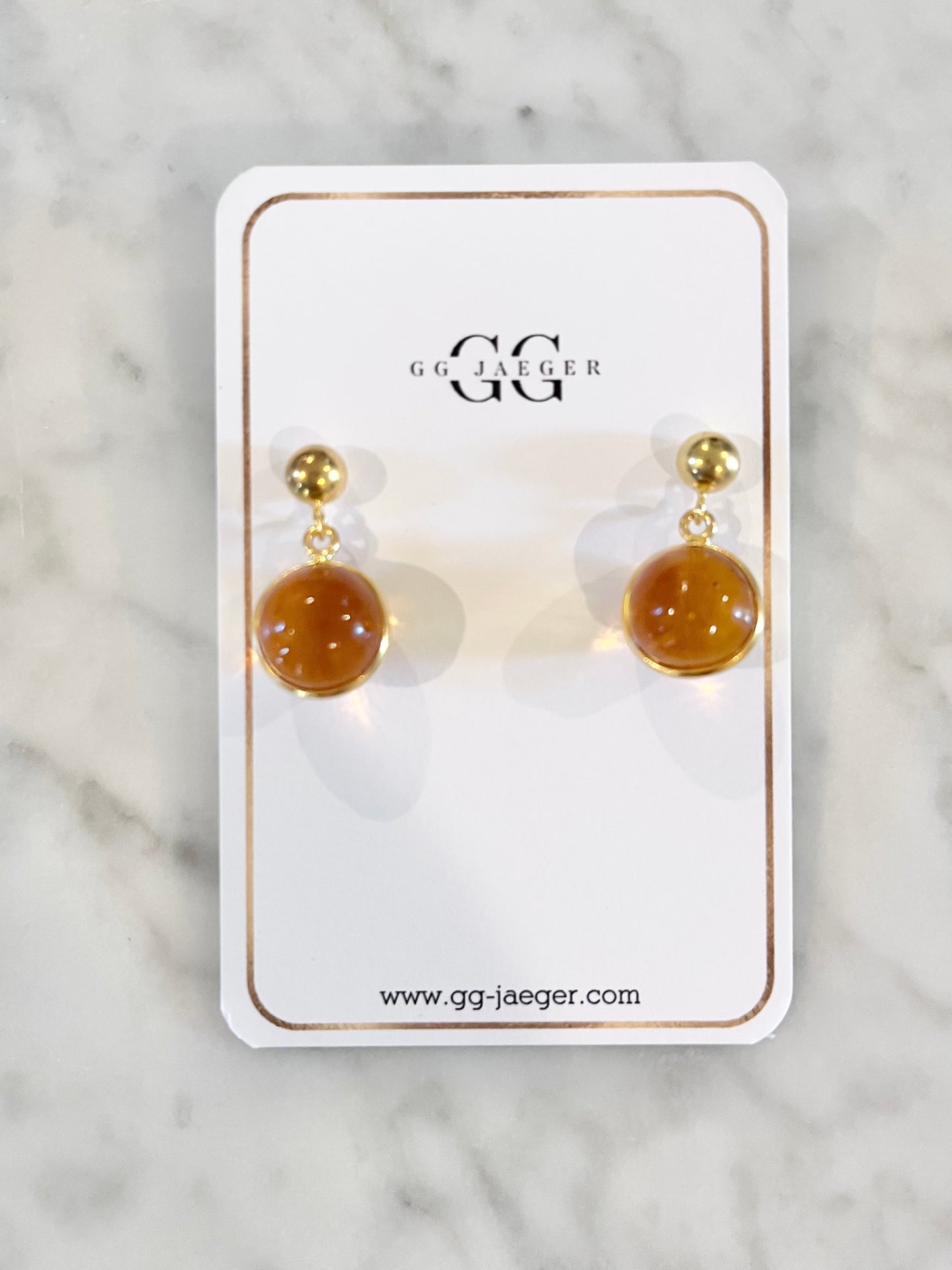 Petite Linea Earrings, Citrine