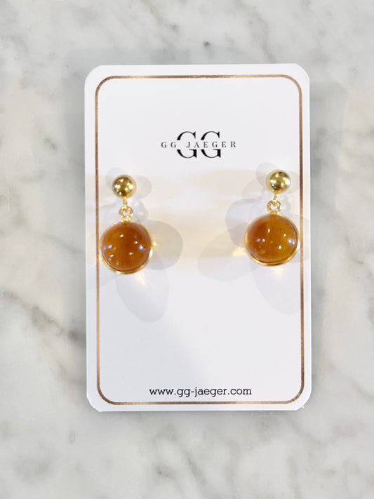 Petite Linea Earrings, Citrine