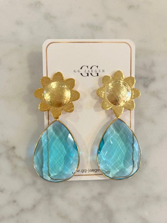 Linea Isabella Earrings Blue Topaz