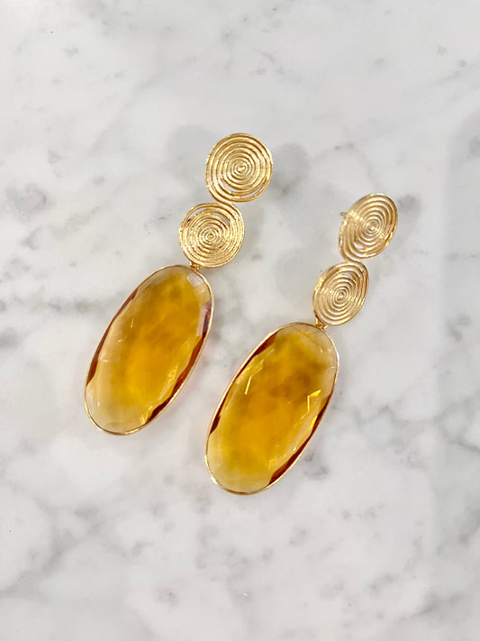 Linea Cova Earrings Citrine